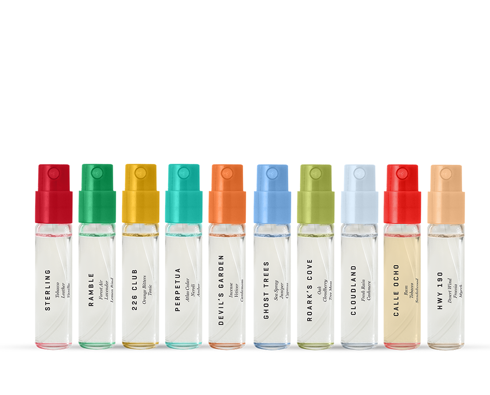 Ten fragrance samples