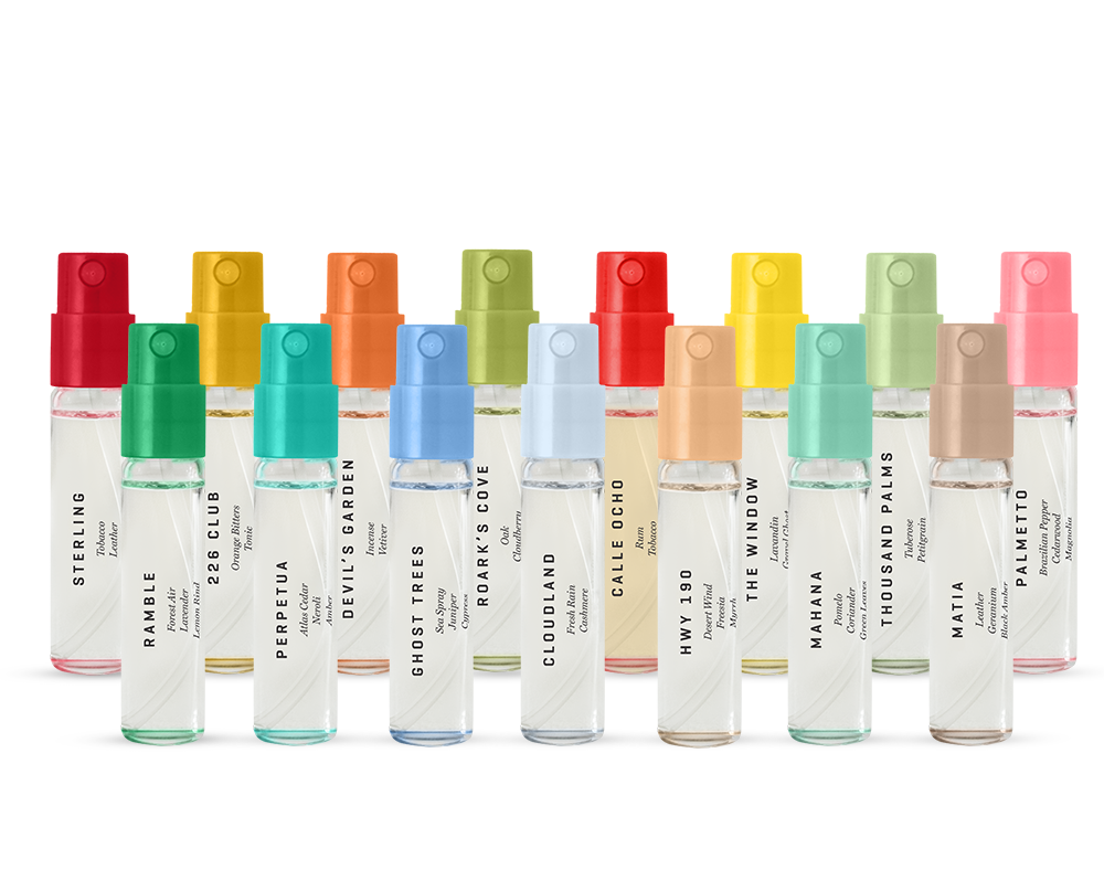 15 fragrance samples